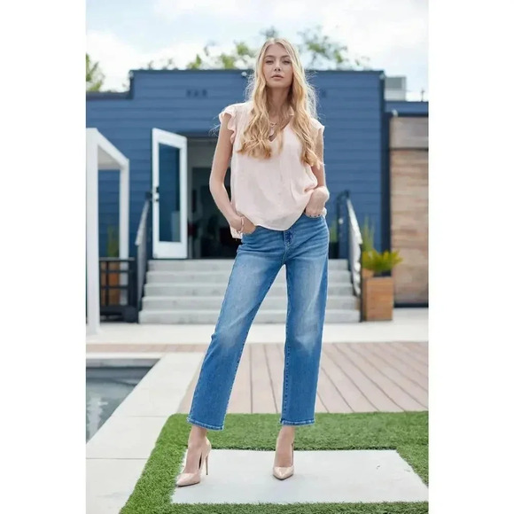 HIGH RISE PLUS TUMMY CONTROL SUPER STRETCH JEANS - Picture 1 of 5